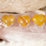Yellow Fluorite Heart