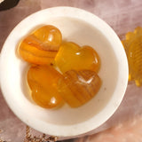 Yellow Fluorite Heart