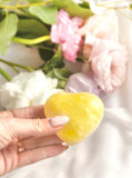 Lemon Calcite Heart