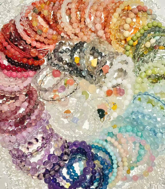 Rainbow Crystals set Natural crystal Bracelet