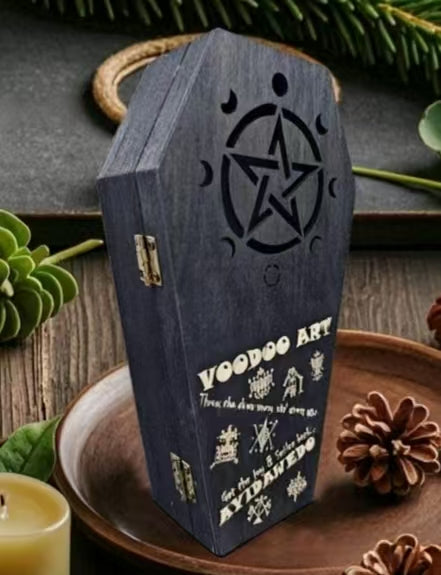 Halloween coffin-shaped wooden box 2