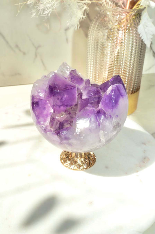 Amethyst Druzy Sphere (Top Grade)