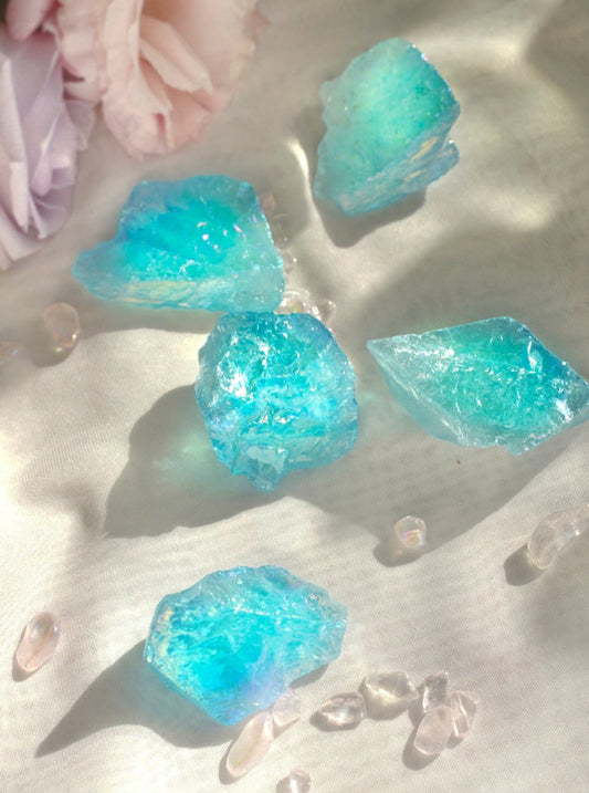 Aqua Aura Quartz Freeform