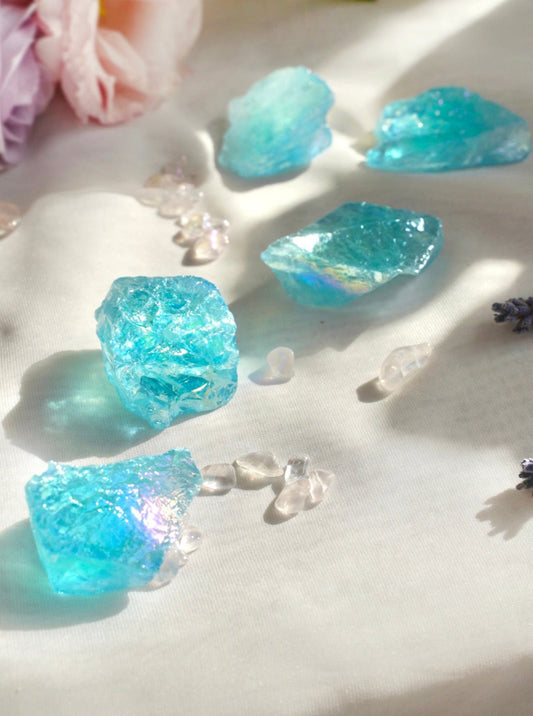 Aqua Aura Quartz Freeform