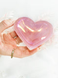 Aura Rose Quartz Heart Bowl