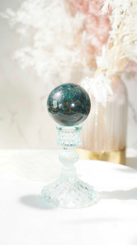 Blue Apatite Sphere