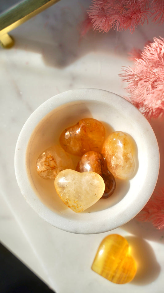 Golden Healer Quartz Heart