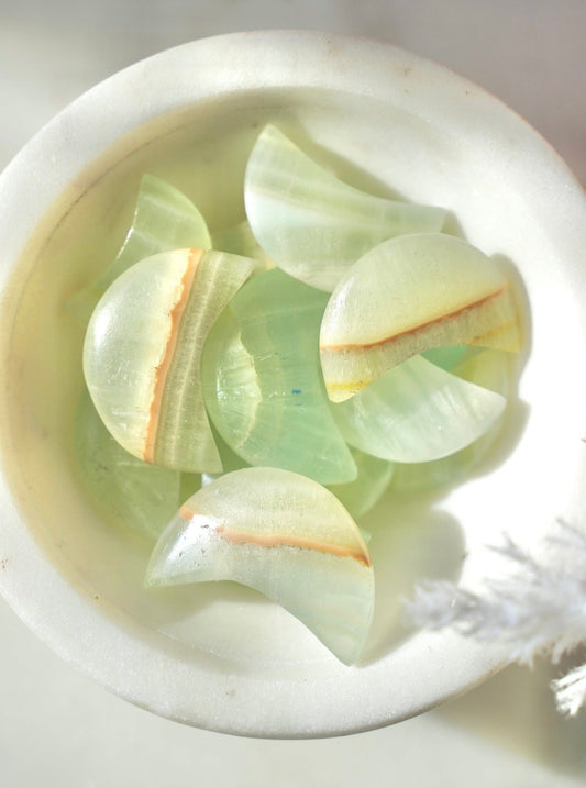 Pistachio Calcite Moon