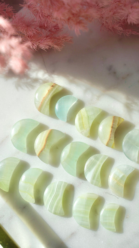 Pistachio Calcite Moon