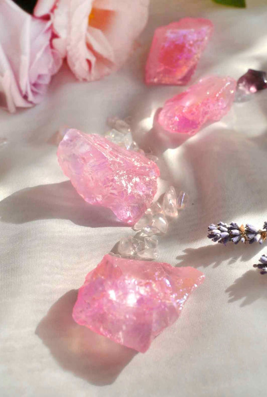 Hot Pink Aura Quartz