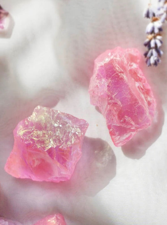 Hot Pink Aura Quartz