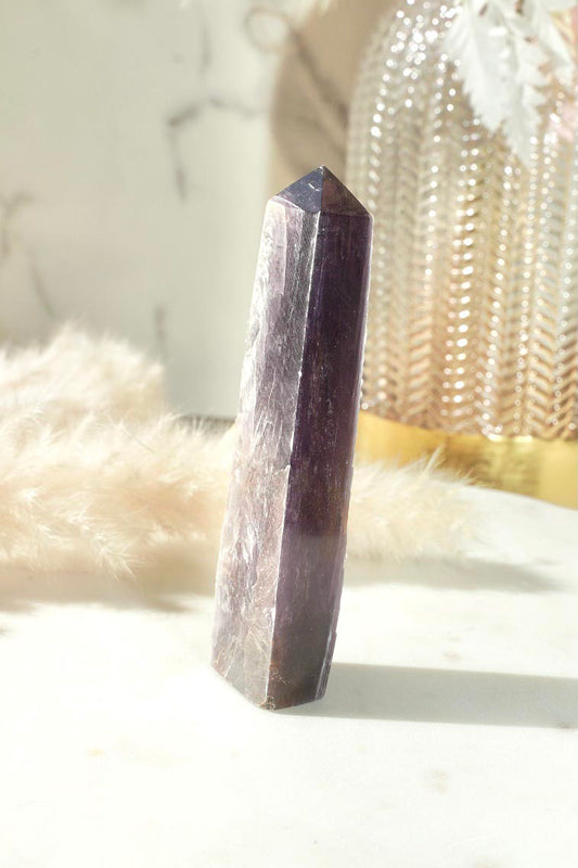 Gem Lepidolite Tower