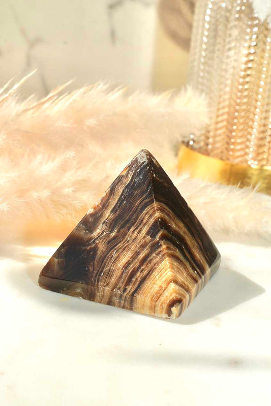 Chocolate Calcite Pyramid