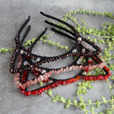 Handcrafted Crown Hair Accessory with Cat Ears & Natural Crystals - Perfect for Parties